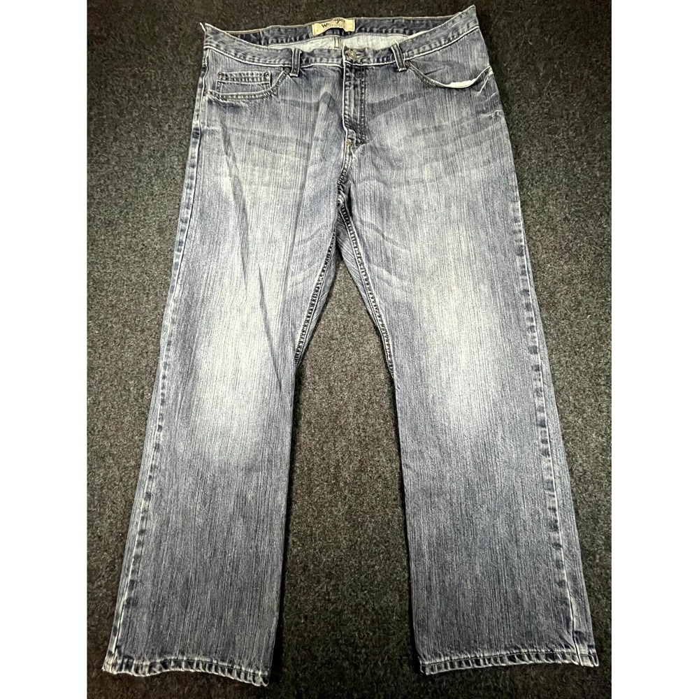 Wrangler Authentics Y2K Jeans Mens 38x30 Blue Denim Faded Cotton Relaxed Fit